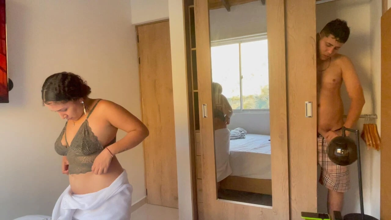 I find my stepsister in my room and fuck her really hard until she squirts.