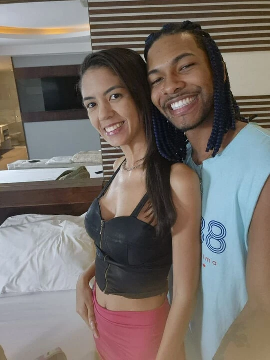 BTS – With a thin Brazilian girl breast big in the bath before recording