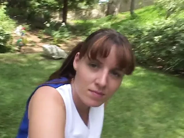 Curvy cheerleader raises skirt and gets her pussy licked
