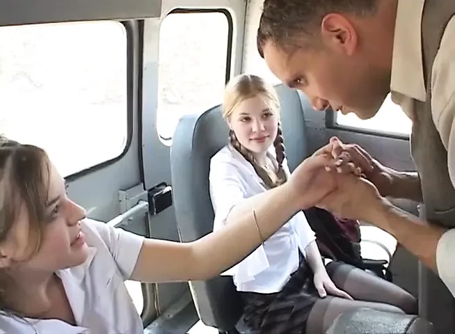 Threesome in the bus