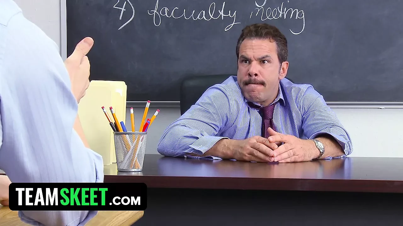 Slutty Teen Nicole Ferrera Sucks Teacher Under The Desk