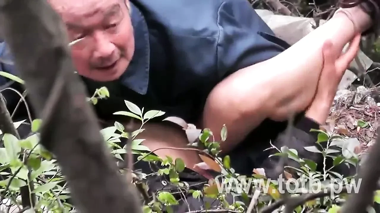 grandpa with woman on forest