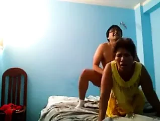 Mother and step son, Spanish. Real!