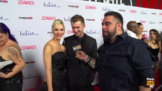 PornhubTV Sophia Knight & Danny D Red Carpet 2015 AVN Interview
